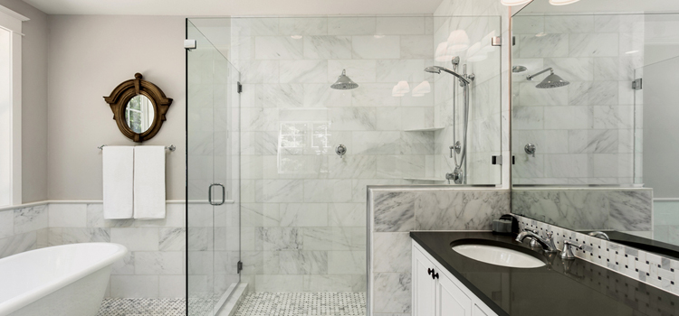 bathroom shower door installation in Larkfield-Wikiup
